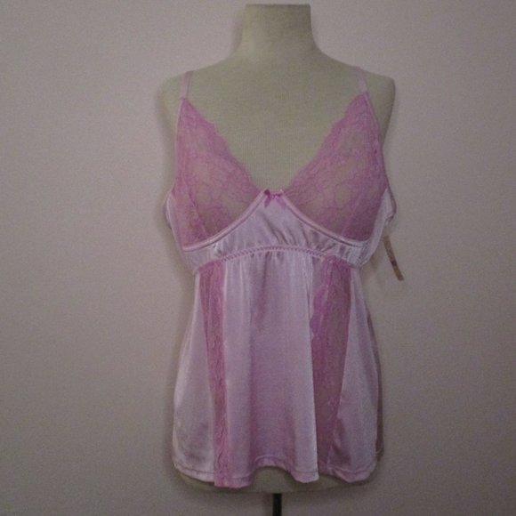 Cacique Other - Cacique Chemise Top Light Pink Lilac 18/20 2X NWT Summer Sexy Lingerie Honeymoon
